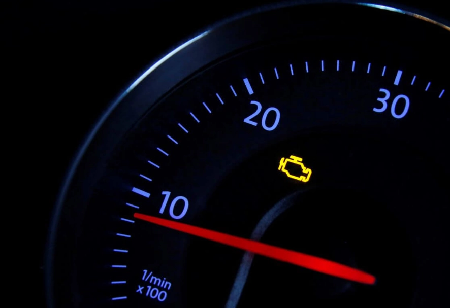 yellow check engine light
