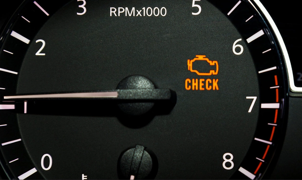 yellow check engine light