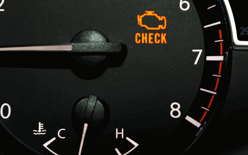 check engine light on